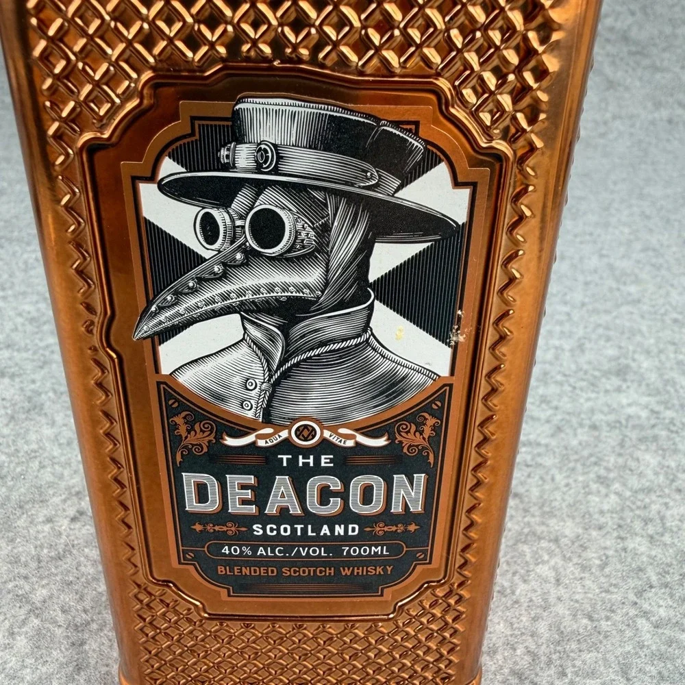 The Deacon Blended Scotch Whisky Empty 700ml Glass Bottle Bar Decor Display